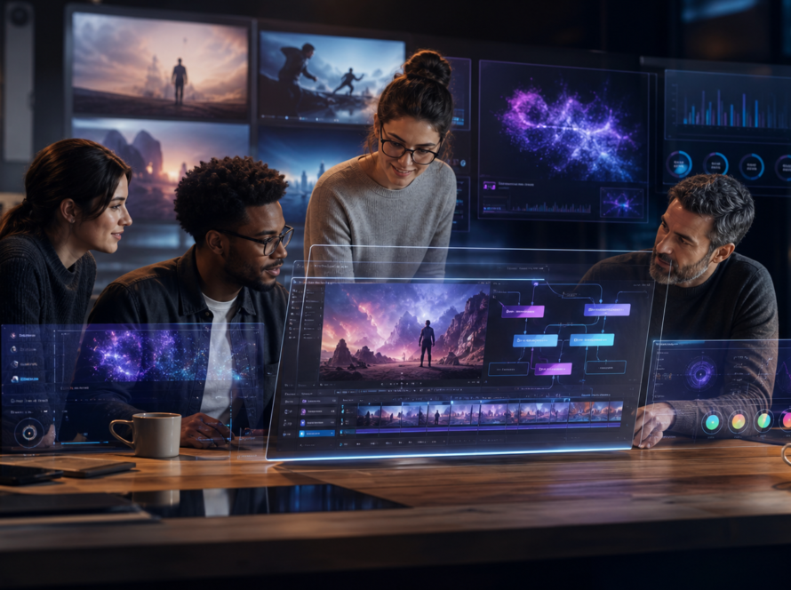 AI video creation for businesses by a professional marketing team